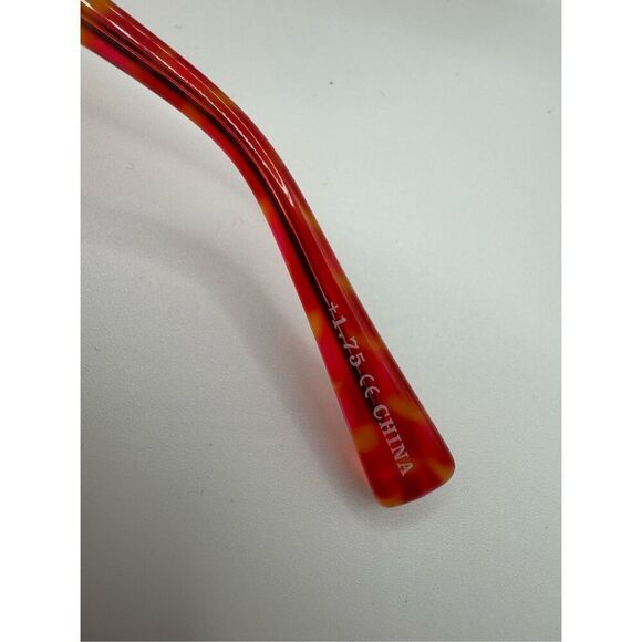 eyebobs Dot Com reading glasses strength 1.75 new without case orange red - Picture 3 of 4